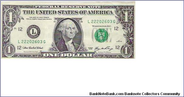ONE DOLLAR

SERIE 2006

L22202603G Banknote