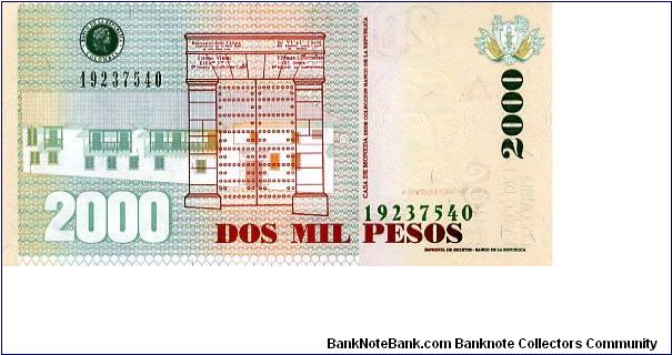 Banknote from Colombia year 2005