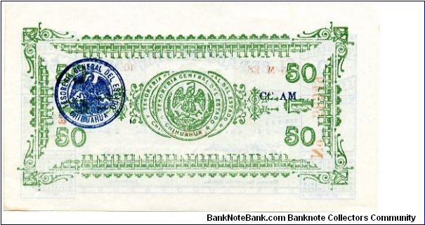 Banknote from Mexico year 1914