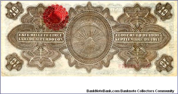 Banknote from Mexico year 1914