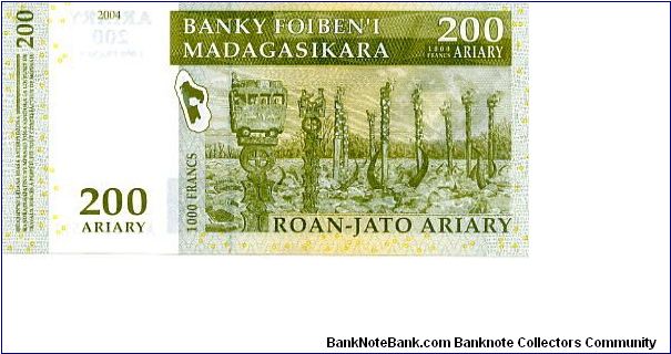 Banknote from Madagascar year 2004