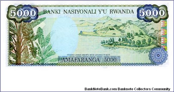 Banknote from Rwanda year 1988