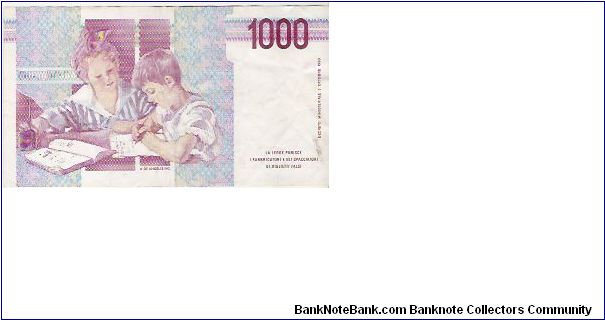 Banknote from Italy year 1990