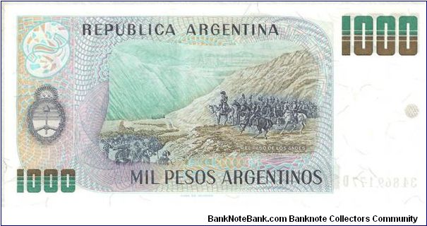 Banknote from Argentina year 1983