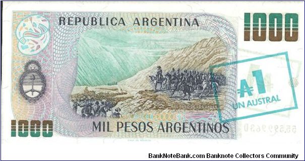 Banknote from Argentina year 1985