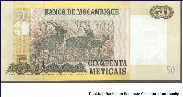 Banknote from Mozambique year 2006