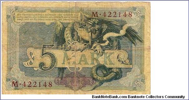 Banknote from Germany year 1904