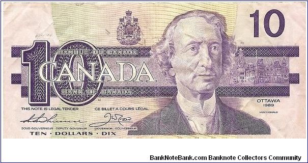 10 dollars; 1989 Banknote