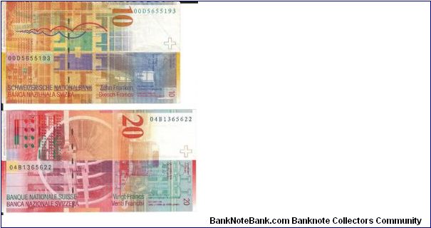Banknote from Switzerland year 1998