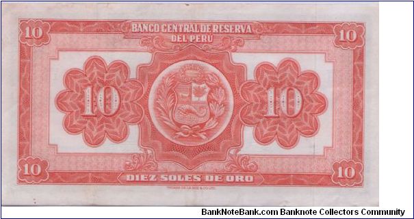 Banknote from Peru year 1953