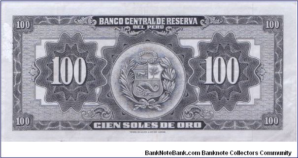 Banknote from Peru year 1968