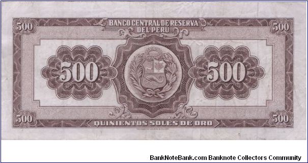 Banknote from Peru year 1968