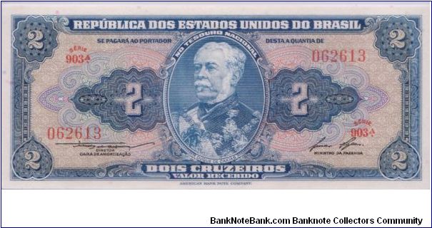 1958 REPBULICA DOS ESTADOS UNIDOS DO BRASIL 2 *DOIS* CRUZEIROS


P151 Banknote