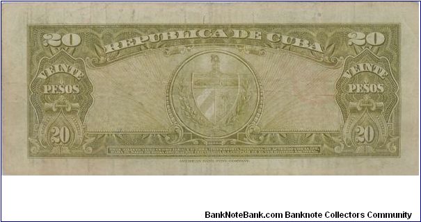 Banknote from Cuba year 1949