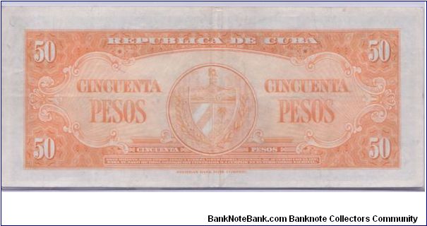 Banknote from Cuba year 1950