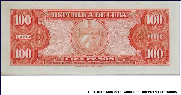 Banknote from Cuba year 1959