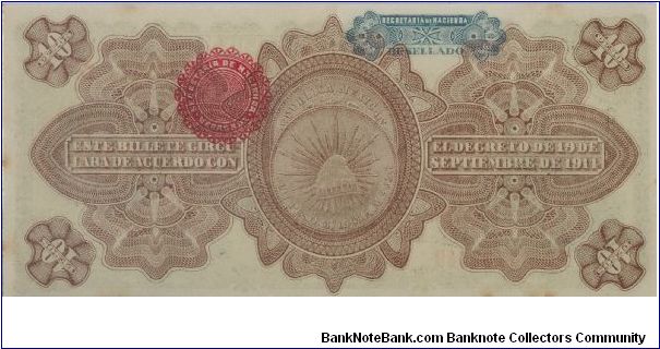 Banknote from Mexico year 1914