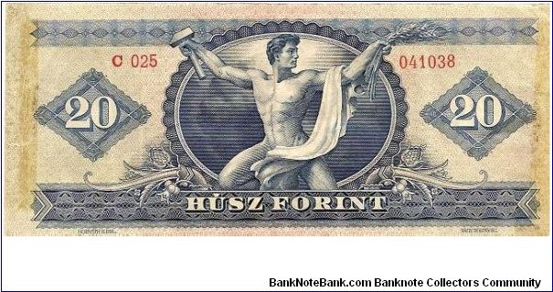 Banknote from Hungary year 1962