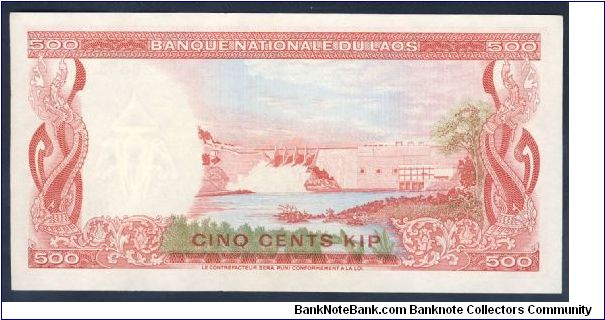 Banknote from Laos year 1974