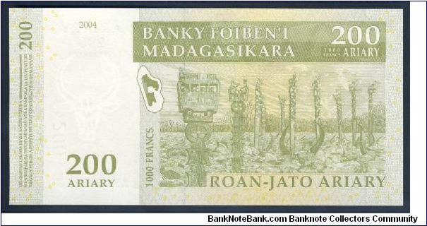 Banknote from Madagascar year 2004