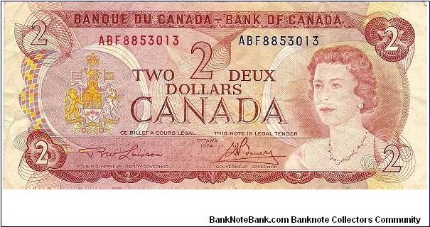 2 dollars; 1974 Banknote