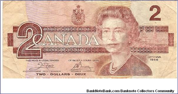 2 dollars; 1986 Banknote