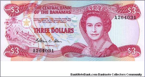 3 Dollars Banknote