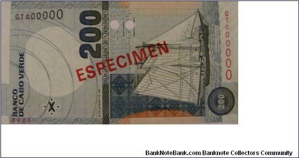 200 Escudos
Specimen Banknote