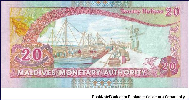 Banknote from Maldives year 2000