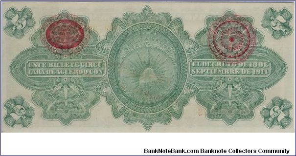 Banknote from Mexico year 1914