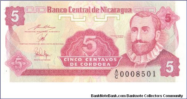 Banknote from Nicaragua year 1991