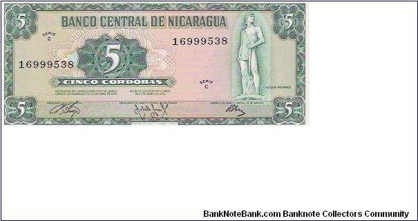 SERIE C

5 CORDOBAS

16999538

P # 122 Banknote
