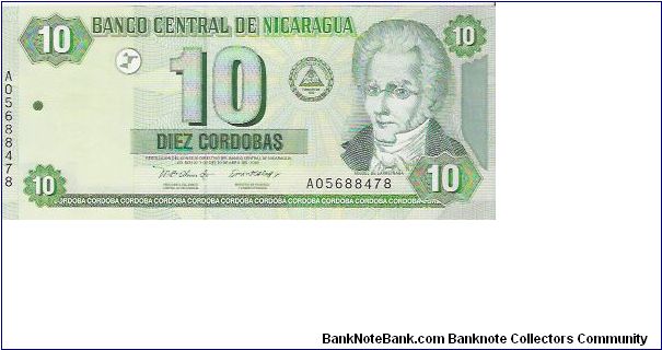 10 CORDOBAS

A05688478

P # 191 Banknote