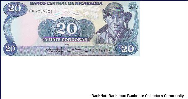 20 CORDOBAS

FC 7205321

P # 152 Banknote