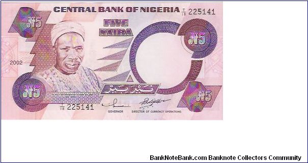 5 NAIRA

T/18  225141

P # 24H Banknote