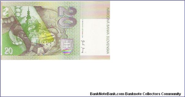 Banknote from Slovakia year 2004
