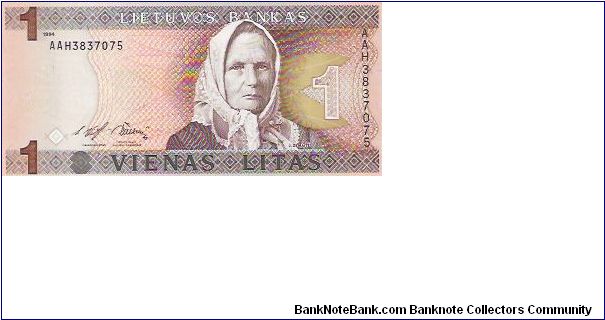 1 LITAS

AAH3837075

P # 53 Banknote