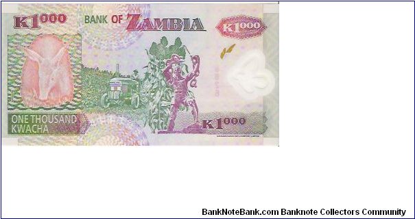 Banknote from Zambia year 2006
