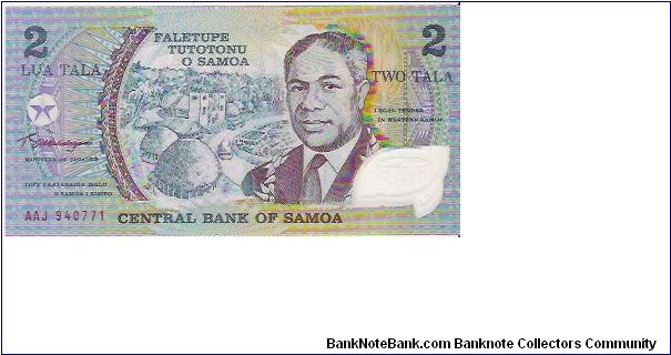 2 TALA

AAJ 940771

P # 32 Banknote