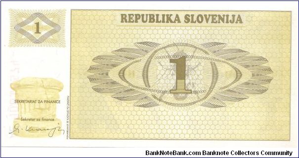 1990 REPUBLIKA SLOVENIJA 1 TOLAR


P1 Banknote