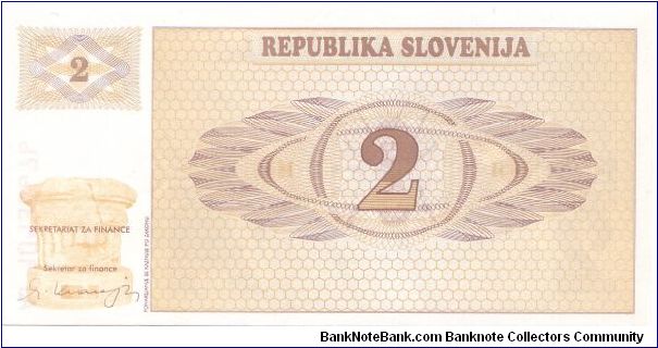 1990 REPUBLIKA SLOVENIJA 2 TOLARJEV

P2 Banknote