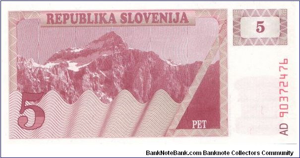 Banknote from Slovenia year 1990