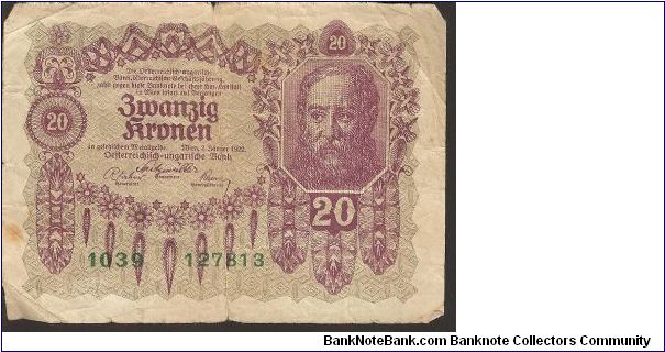 P 76
20 Kronen Banknote