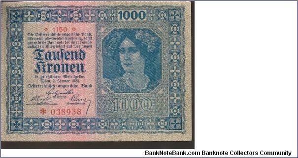 P 78
1000 Kronen Banknote