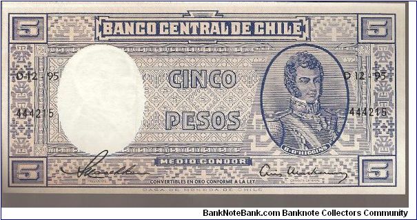 P110
5 Pesos = 1/2 Condor Banknote