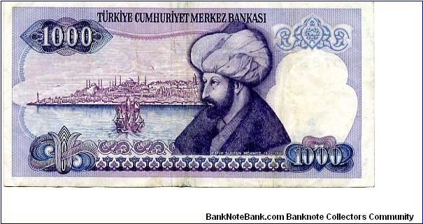 Banknote from Turkey year 1986