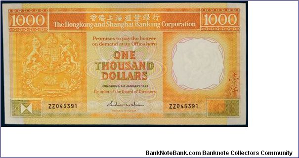 HSBC-$1000=
 REPLACEMENT NOTE Banknote