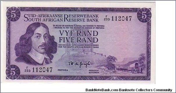 RESERVE BANK OF SOUTH AFRICA-
5 RANKS Banknote