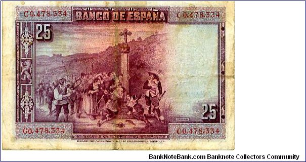 Banknote from Spain year 1928