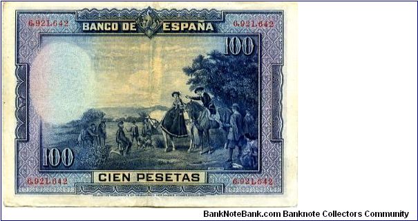 Banknote from Spain year 1928